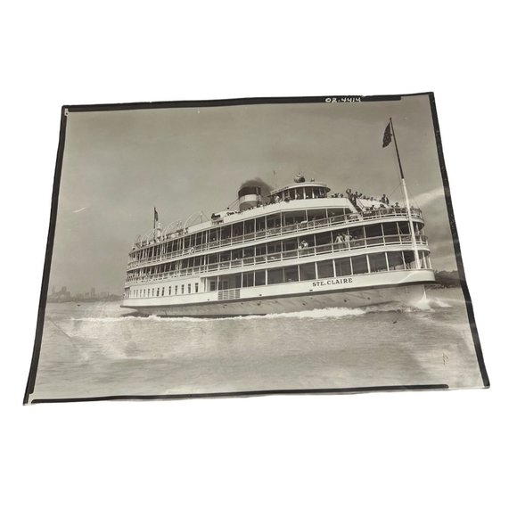 Other - SS Ste Clair Paddle Wheel Boat Photo 10" x 8" Michigan Views Collection Detroit